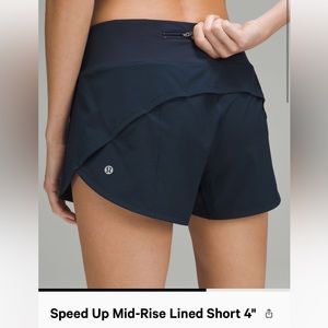 Lululemon speed up mid rise 4” short